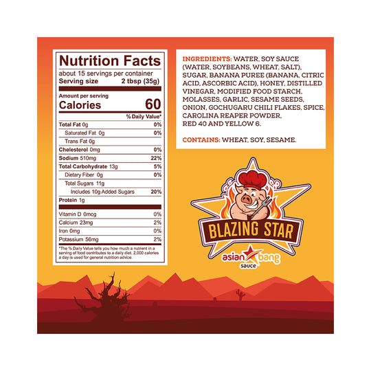 Blazing Star Asian Bang BBQ Sauce